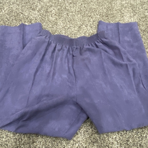 3 PC BonWorth Ladies Petite Medium Purple Outfit Pant Jacket Blouse Shirt Toile - Picture 7 of 9